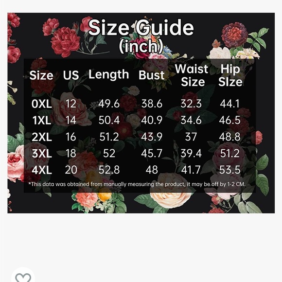 NWT Floerns Amazon Large Plus Size Floral Midi Dress - Picture 4 of 5